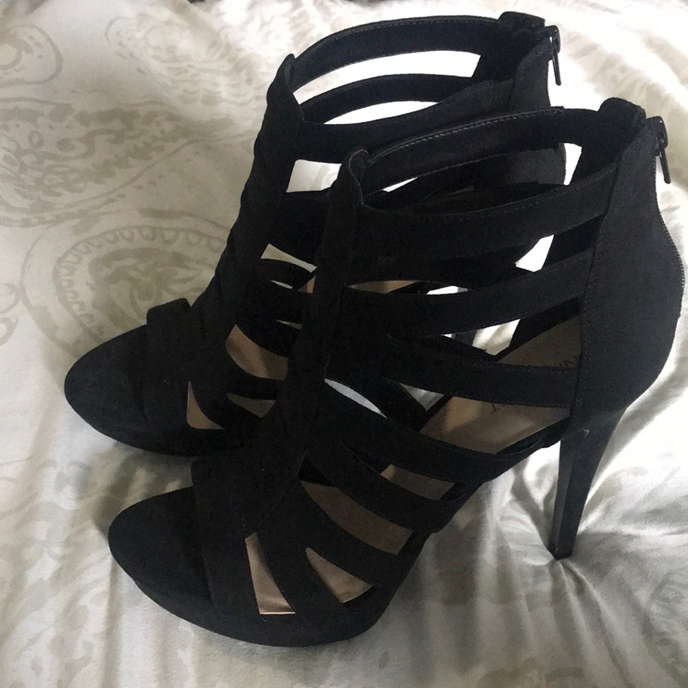 Black Suede Nine West Heels